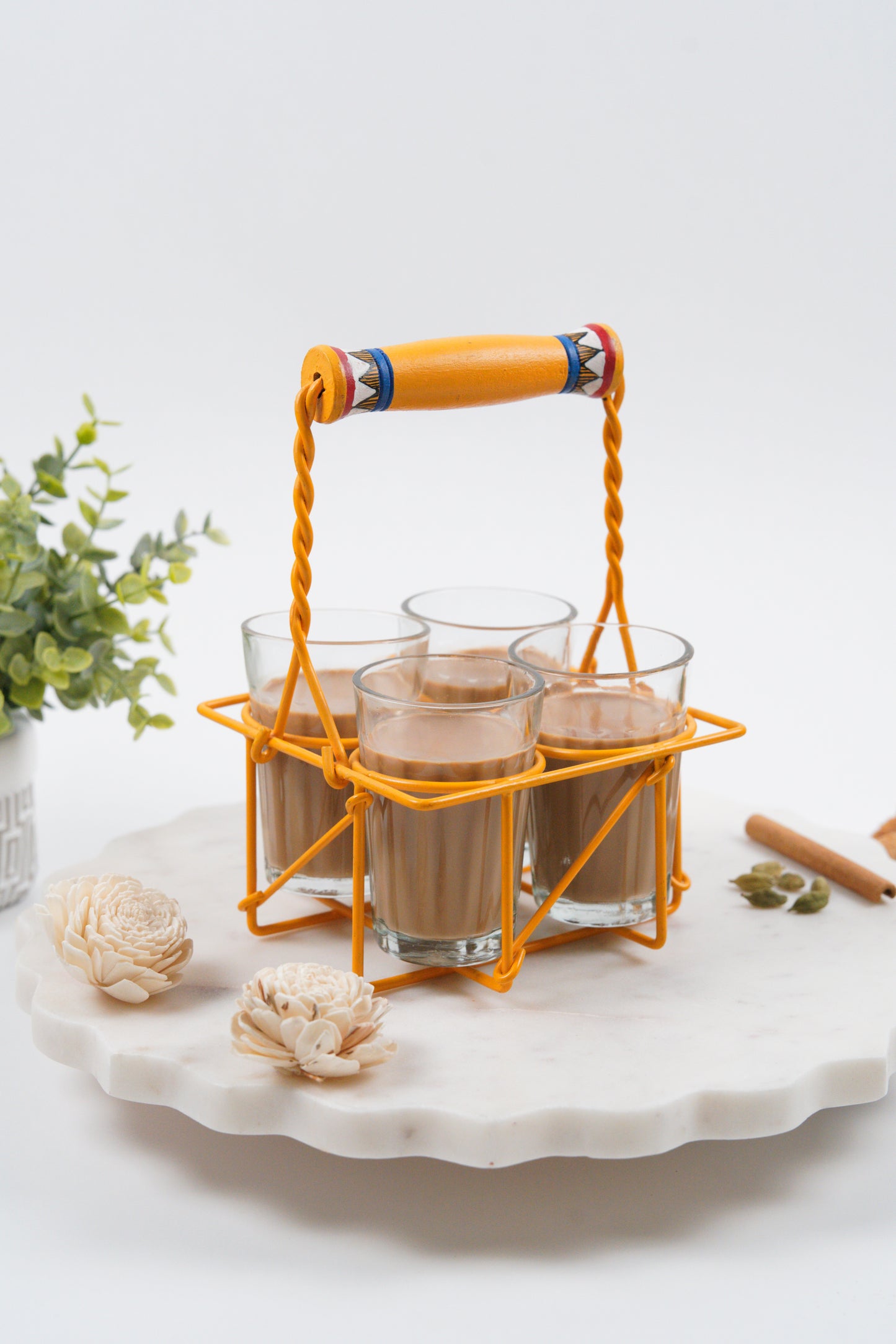 Cutting Chai Set of 5 - Yellow