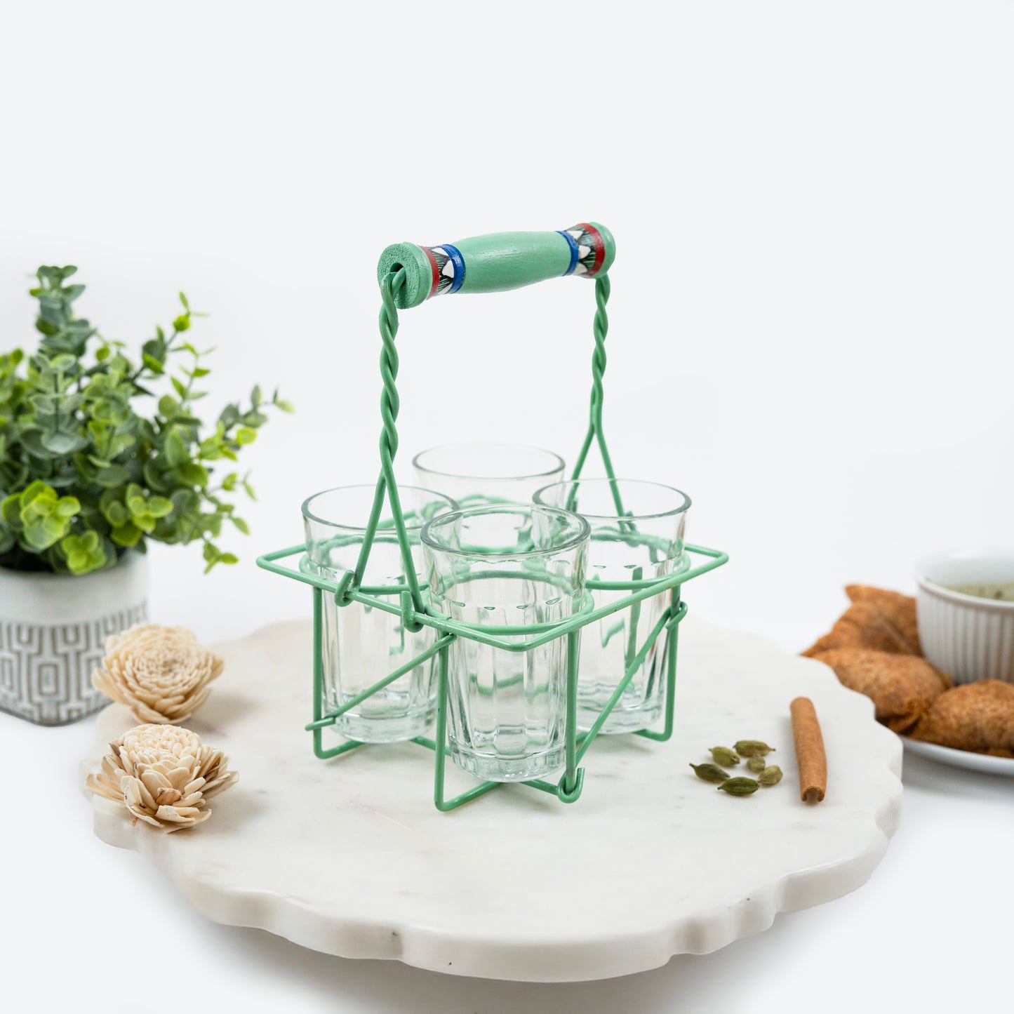 Cutting Chai Set of 5 - Blue
