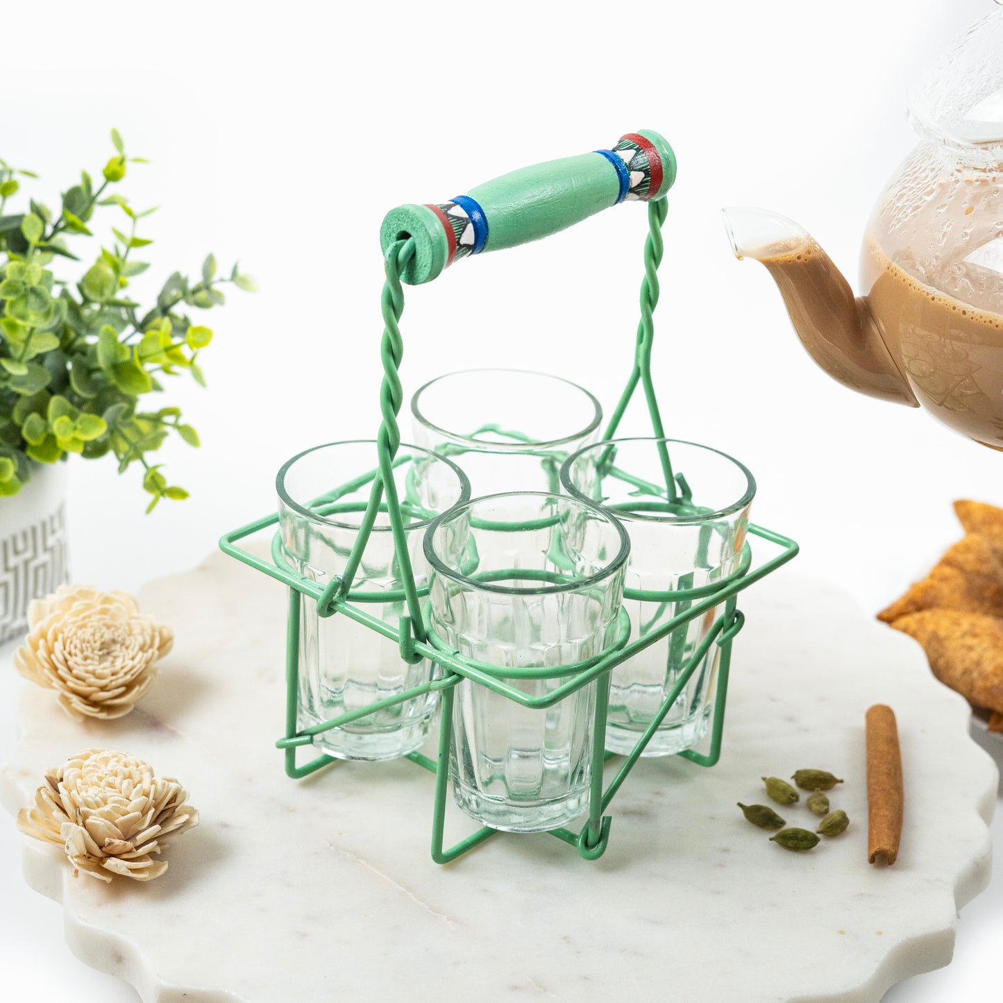 Cutting Chai Set of 5 - Blue