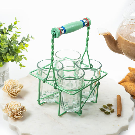 Cutting Chai Set of 5 - Blue