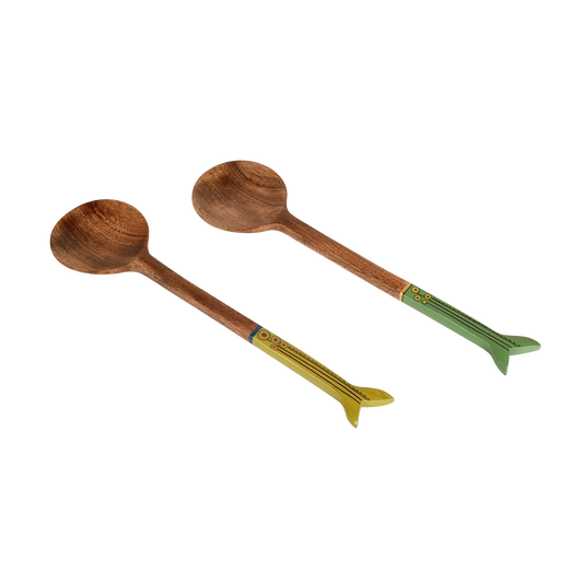 Handpainted Fish Tail Ladle Set