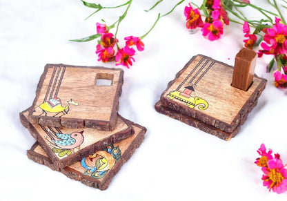 Madhubani Safari Coasters Stack