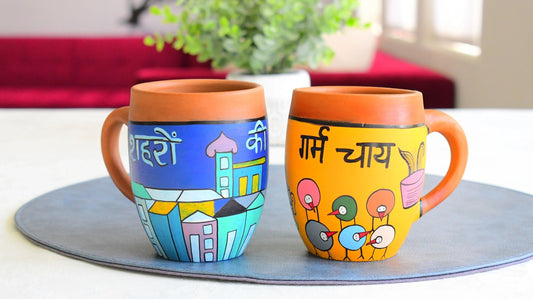 Vani-Tea Pair Earthen Chai Mugs