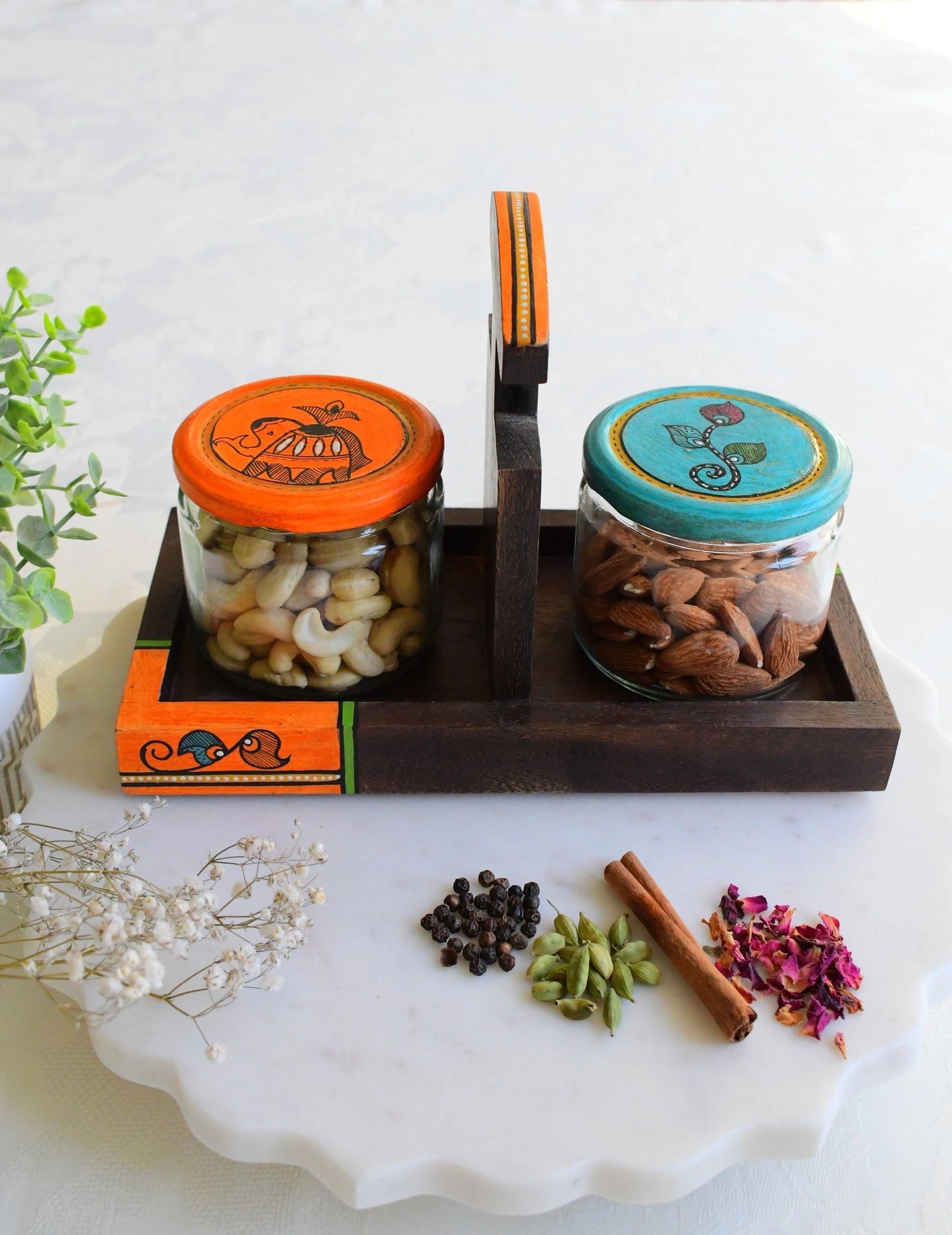 Artful Abundance Tray and Jars Set