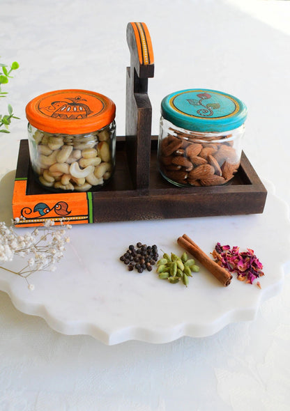 Artful Abundance Tray and Jars Set