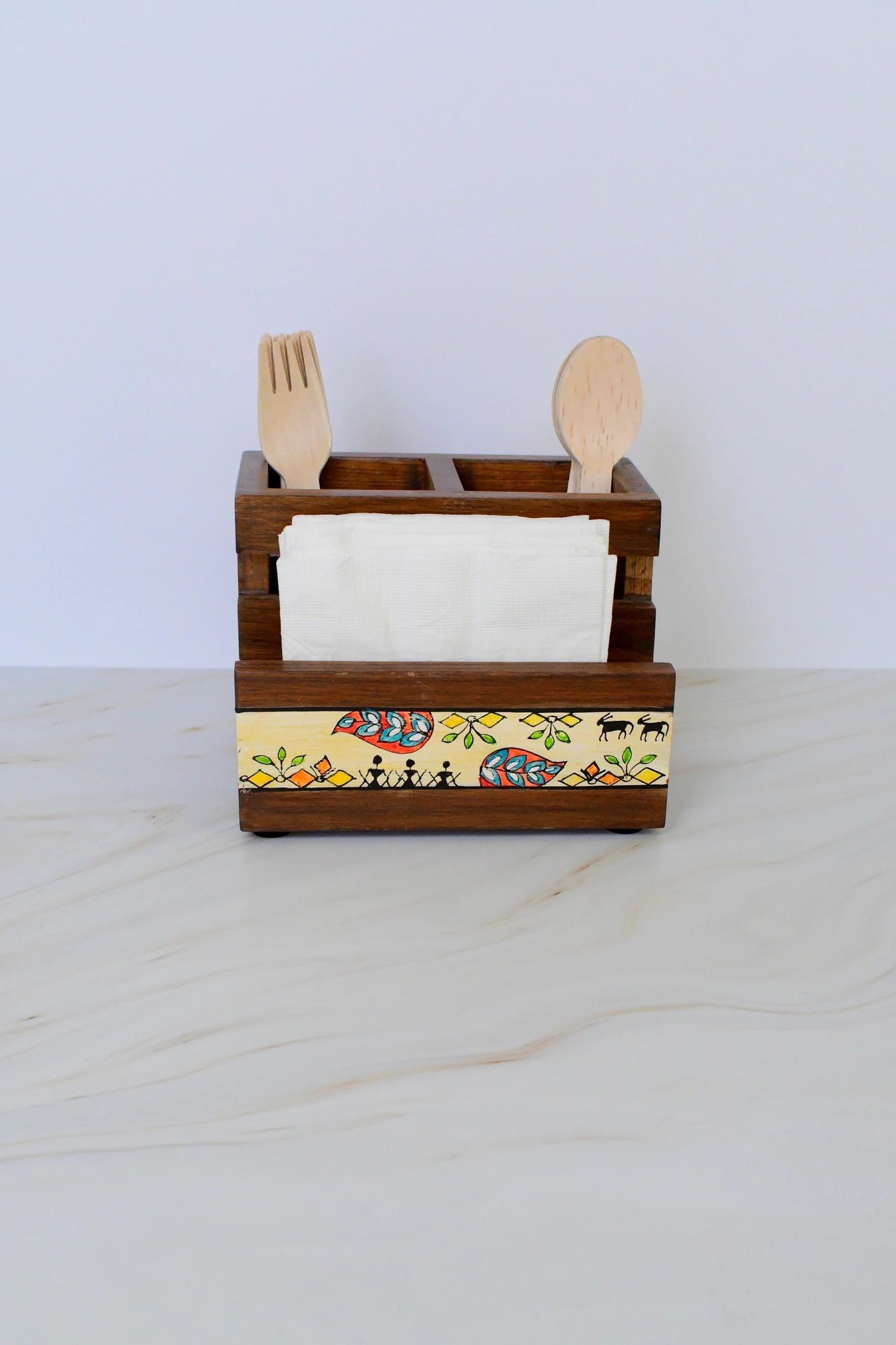 Tribal Tales Utensil and Napkin Holder