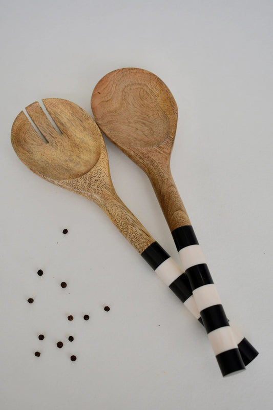 Hand-painted ladles (Black and White)